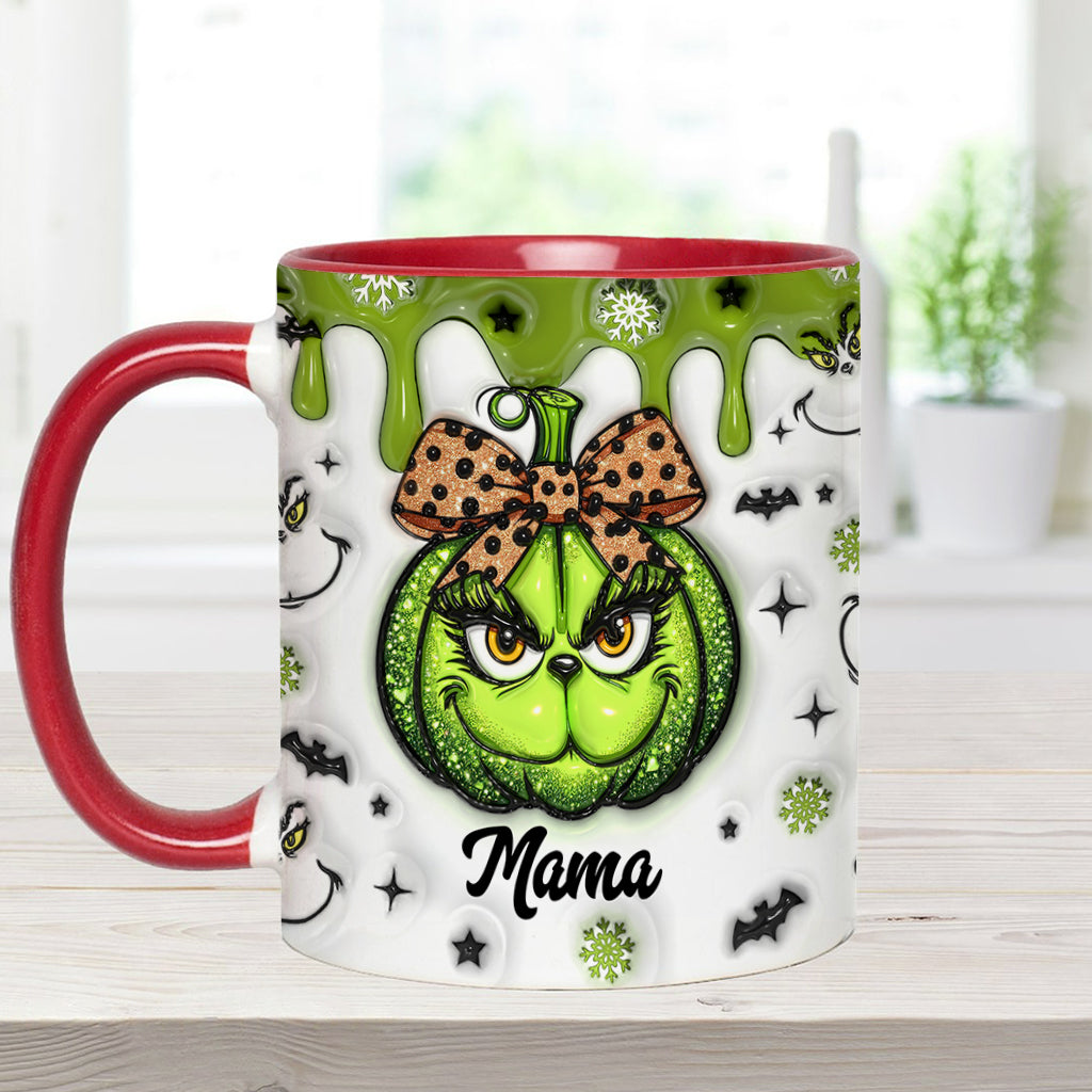 Personalized Grinchy Grandma Accent Mug Custom Name Gift