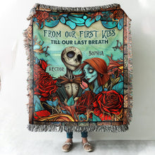 Load image into Gallery viewer, Personalized Woven Blanket Custom Couple Design Gift for Christmas
