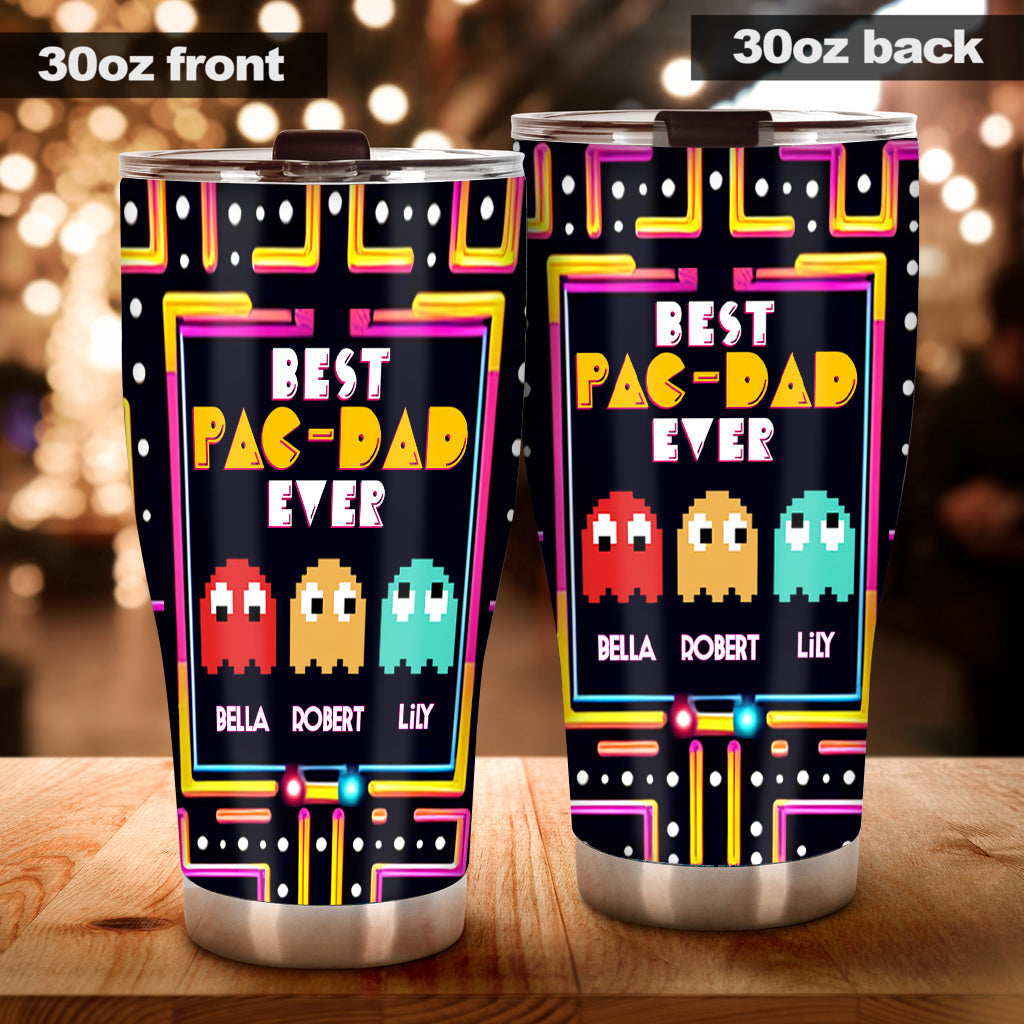 Personalized Best Pac-Dad Ever Tumbler Custom Name Gift for Dad