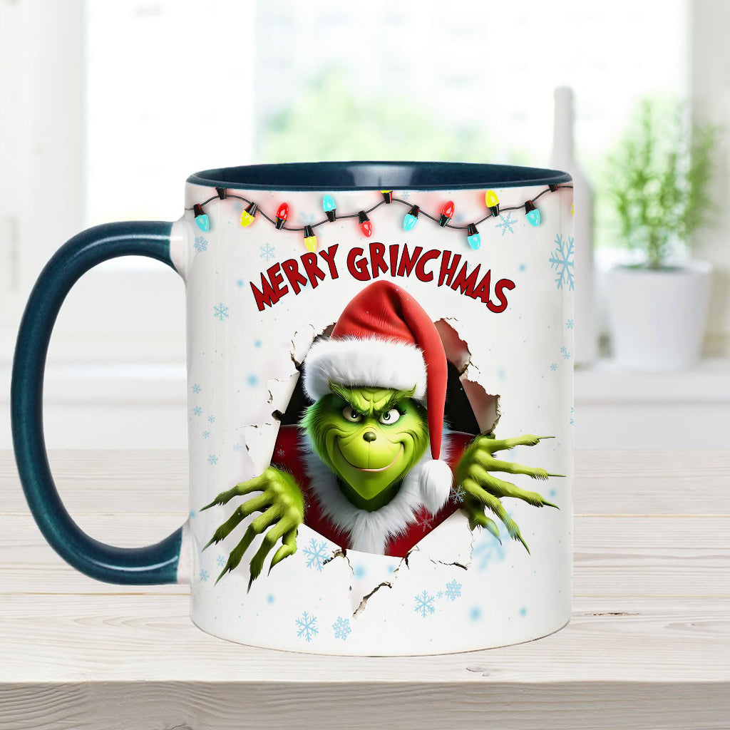 Personalized Merry Grinchmas Accent Mug Custom Name Gift