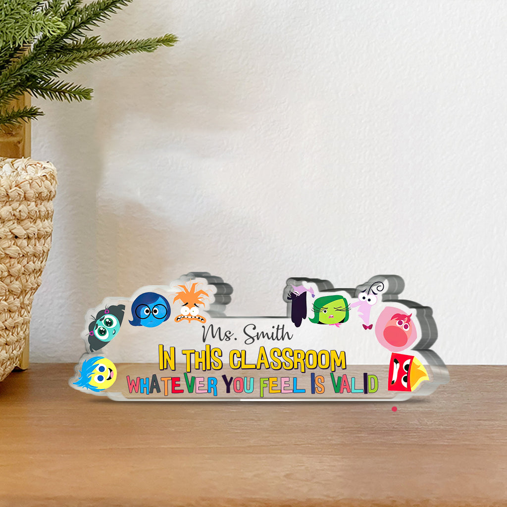 Personalized Custom Shaped Acrylic Plaque for Teacher Appreciation