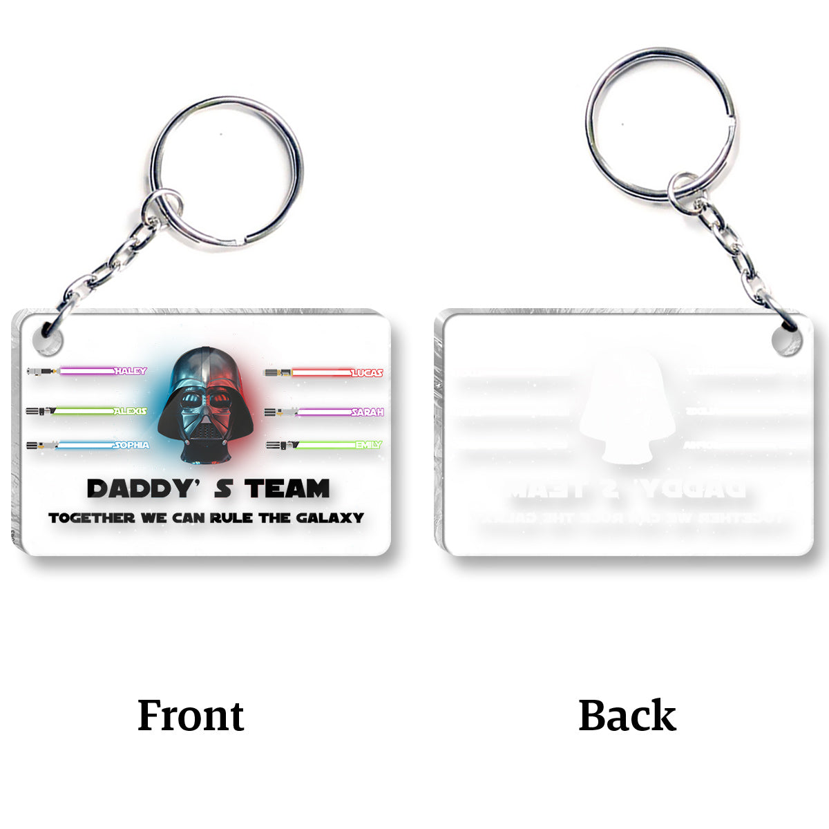 Personalized Star Wars Acrylic Keychain Gift for Dad