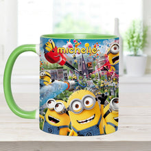Load image into Gallery viewer, Personalized Minions Accent Mug Custom Name Gift for Kids
