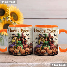 Load image into Gallery viewer, Personalized Hocus Pocus Witches Accent Mug Custom Name Gift
