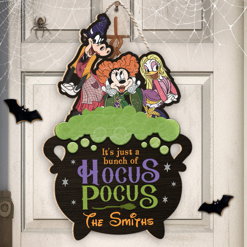 Personalized Hocus Pocus Wood Sign Custom Family Name Gift