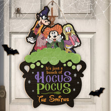 Load image into Gallery viewer, Personalized Hocus Pocus Wood Sign Custom Family Name Gift
