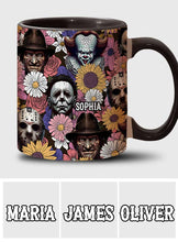 Load image into Gallery viewer, Personalized Horror Accent Mug with Custom Name for Fans
