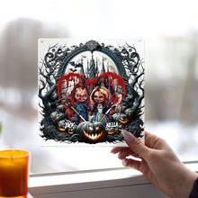 Load image into Gallery viewer, Personalized Halloween Suncatcher Ornament Custom Name Gift
