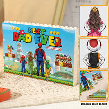 Load image into Gallery viewer, Personalized Best Dad Ever One-Sided Building Brick Block Gift
