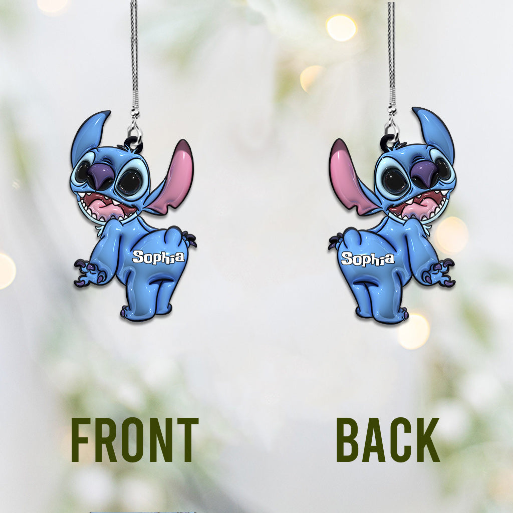 Personalized Ohana Car Ornament Custom Name Gift for Family