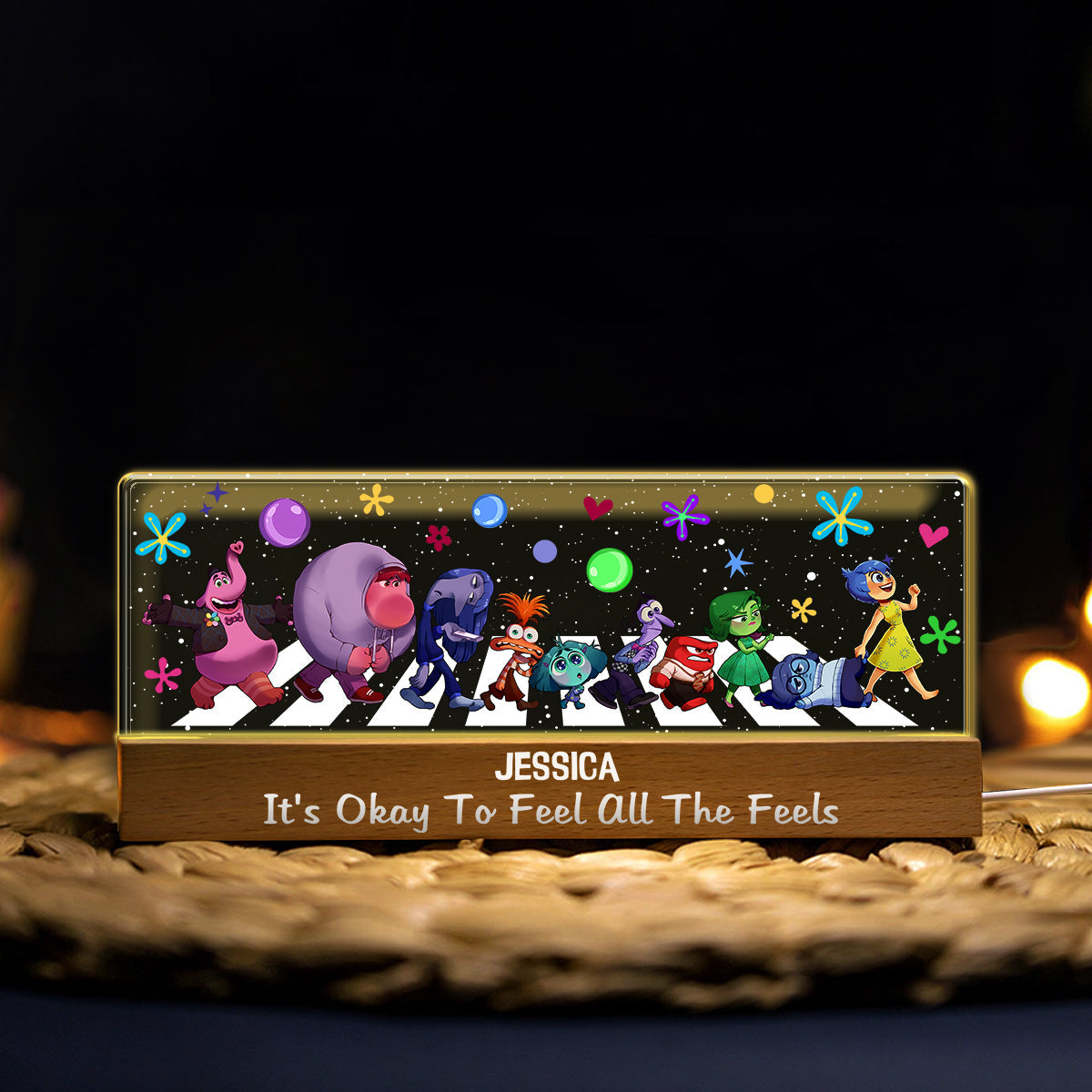 Personalized LED Night Light Custom Name Unique Gift for Mom