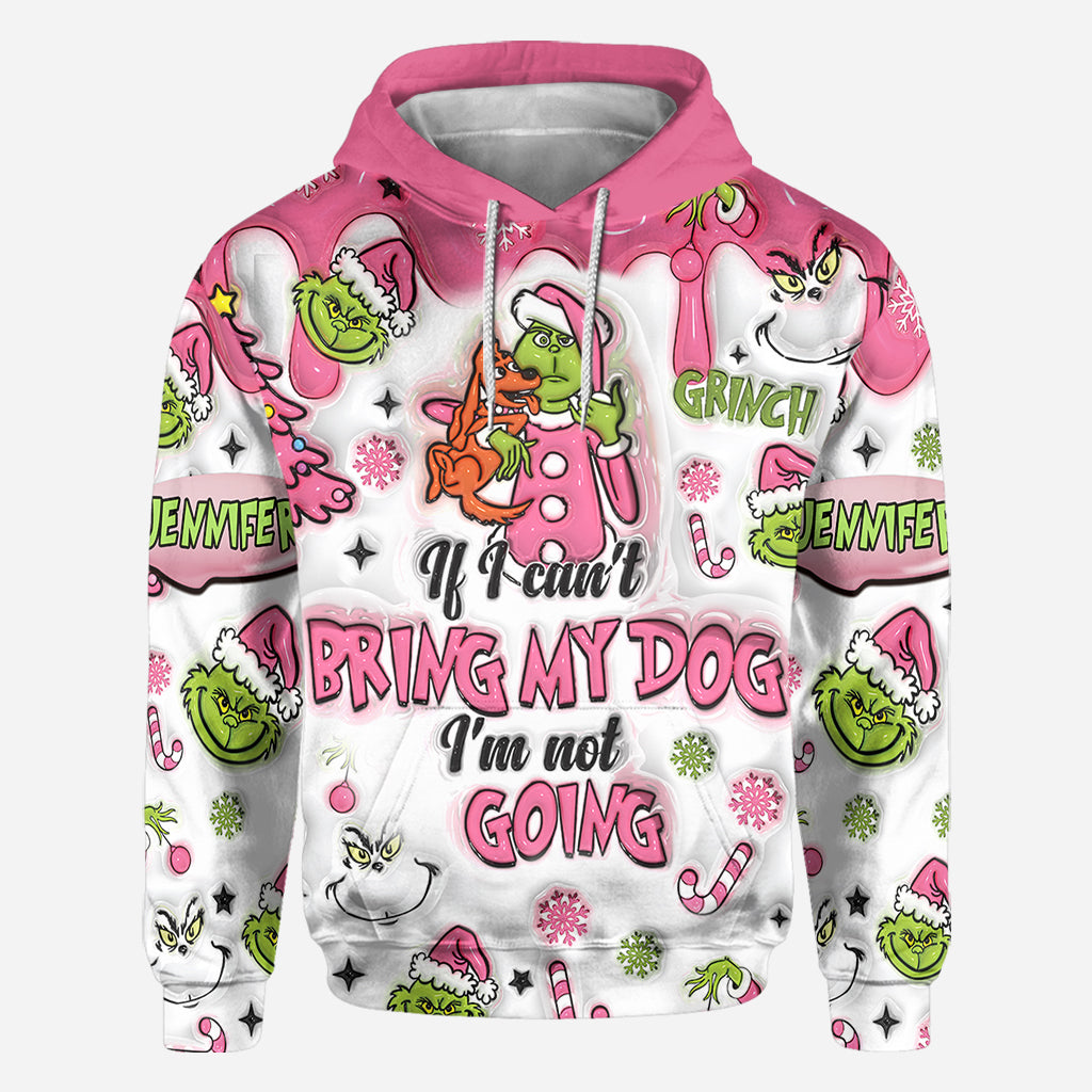 Personalized Christmas All Over Shirt with Grinch Design for Dog Lovers