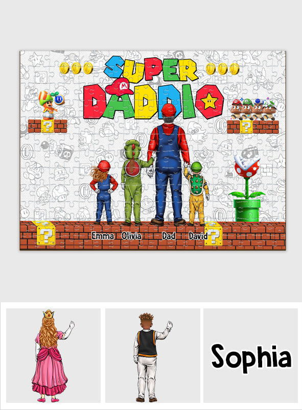 Personalized Super Plumber Jigsaw Puzzle Custom Name Gift for Dad