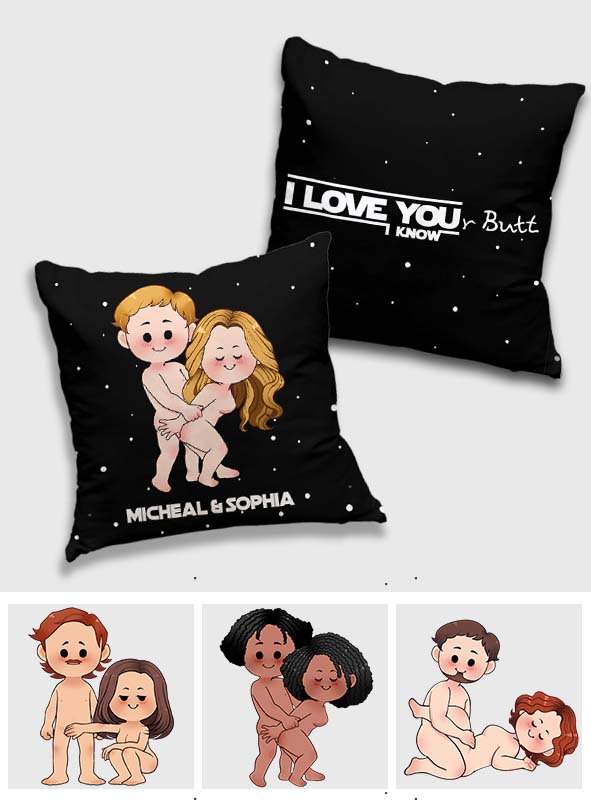 Personalized Romantic Throw Pillow Custom Couple Names Gift