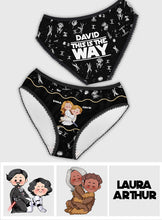 Load image into Gallery viewer, Personalized Lace Border Women's Briefs Custom Names Gift for Couples
