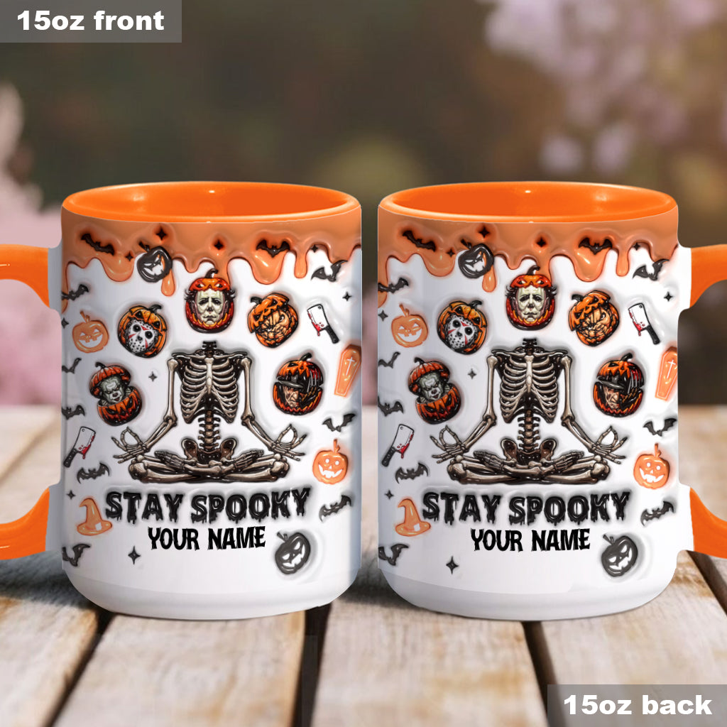 Personalized Stay Spooky Accent Mug Custom Name Gift