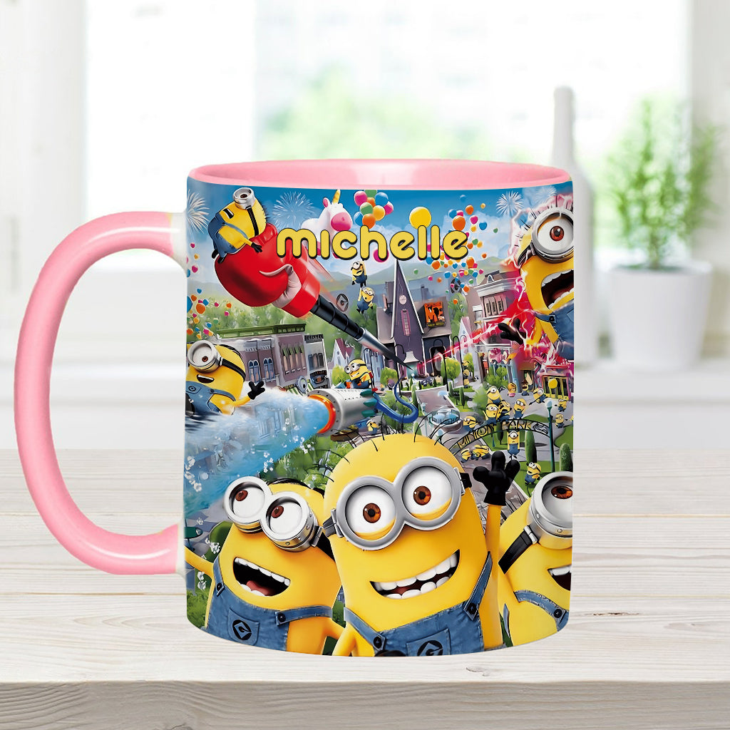 Personalized Minions Accent Mug Custom Name Gift for Kids