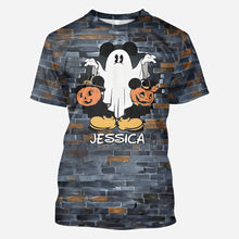 Load image into Gallery viewer, Funny Personalized Ghost Mouse All Over Shirt for Kids &amp; Adults
