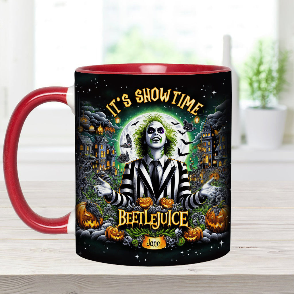 Personalized Beetlejuice Accent Mug Custom Name Gift for Halloween