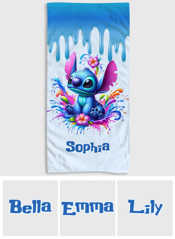 Personalized Ohana Beach Towel Custom Name Gift for Summer