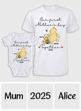 Load image into Gallery viewer, Personalized Mouse T-shirt and Baby Onesie for First Mother's Day Gift
