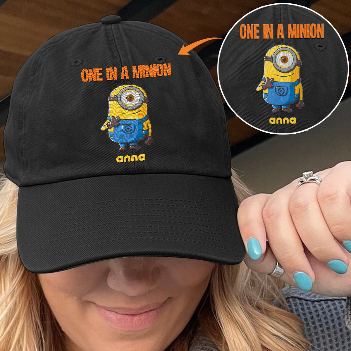 Personalized One In A Minion Embroidered Cap Gift for Kids