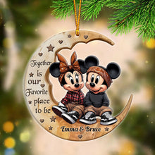 Load image into Gallery viewer, Personalized Acrylic Moon Ornament Custom Name Gift for Couples
