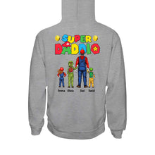 Load image into Gallery viewer, Personalized Super Daddio T-Shirt and Hoodie Gift for Dad
