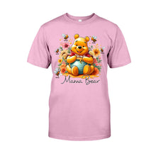 Load image into Gallery viewer, Personalized Mama Bear T-Shirt &amp; Hoodie with Floral Design for Mom
