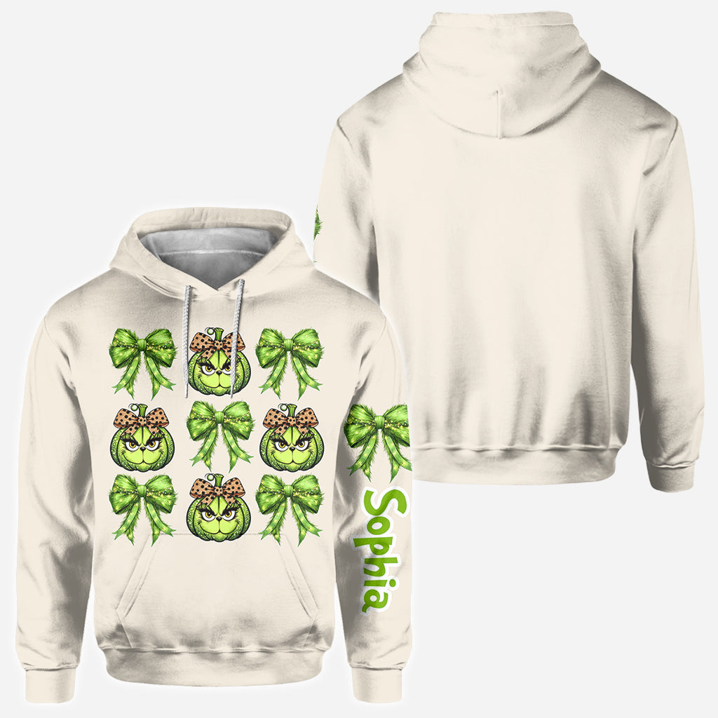 Personalized Grinchy Christmas All Over Shirt for Women