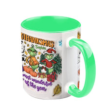 Load image into Gallery viewer, Personalized Hallothanksmas Accent Mug Custom Name Gift for Christmas
