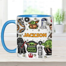 Load image into Gallery viewer, Personalized The Force Accent Mug Custom Name Gift for Star Wars Fans
