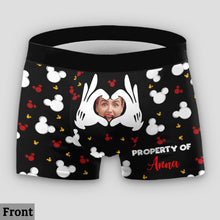 Load image into Gallery viewer, Personalized Property Of Couples Briefs Custom Name Lace Boxer Briefs
