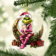 Load image into Gallery viewer, Personalized Naughty Green Lady Christmas Ornament Custom Name Gift
