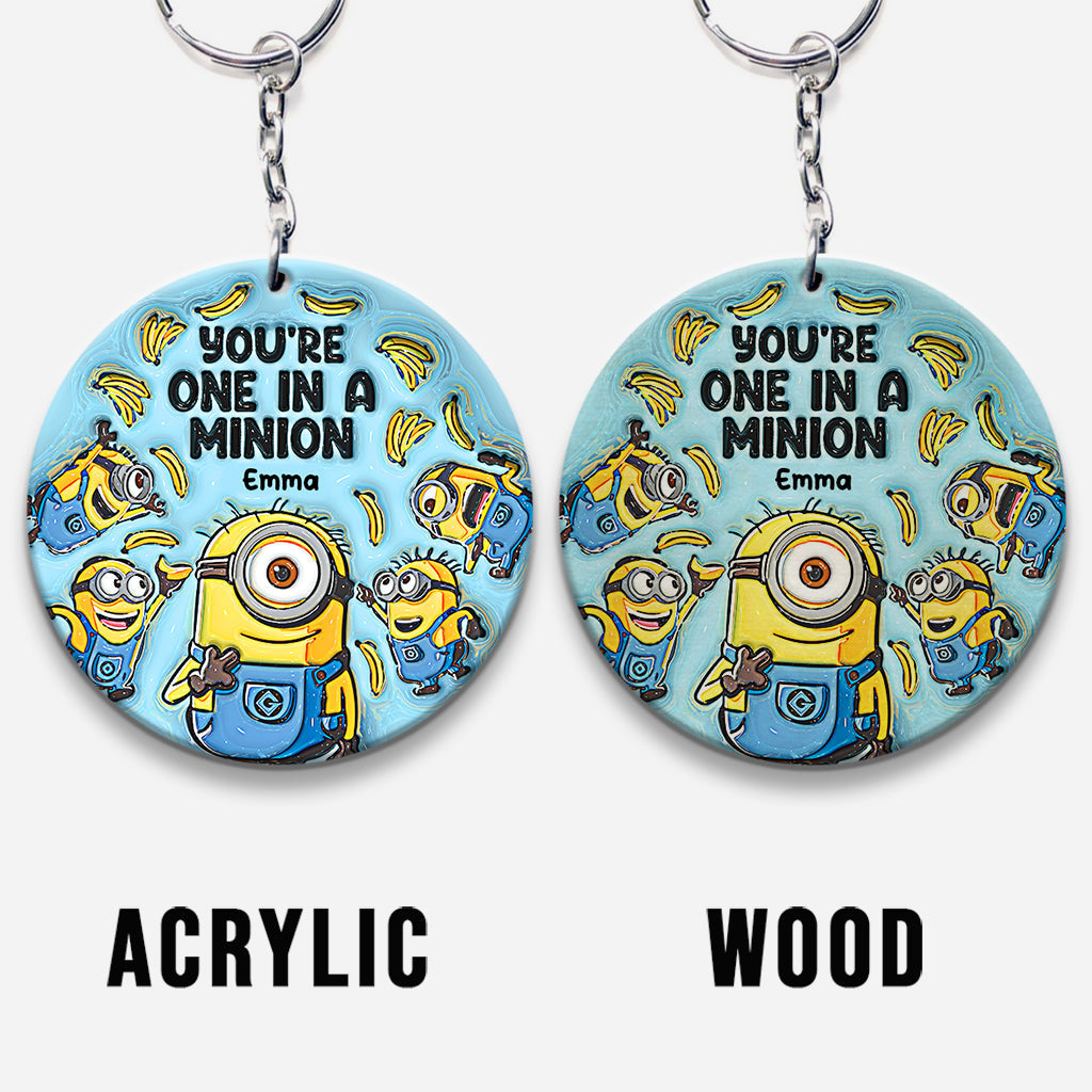 Personalized Keychain You're One In A Minion Gift for Kids