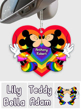 Load image into Gallery viewer, Personalized Car Ornament Love Is Love LGBT Rainbow Gift
