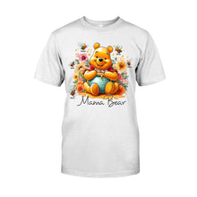 Load image into Gallery viewer, Personalized Mama Bear T-Shirt &amp; Hoodie with Floral Design for Mom
