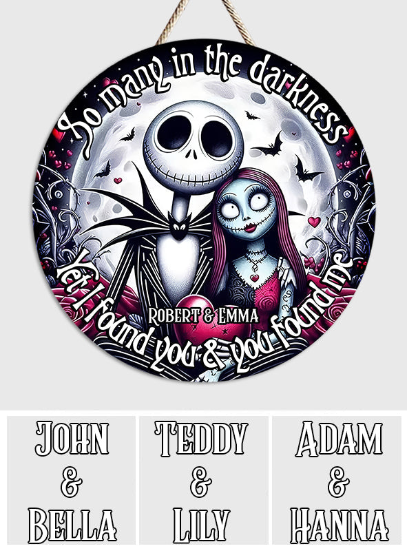 Personalized Nightmare Round Wood Sign Custom Couple Gift for Wedding Anniversary