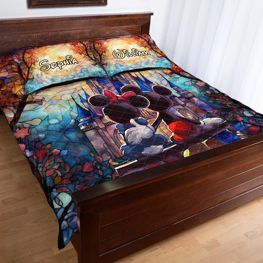 Personalized Mouse Quilt Set Custom Names Unique Gift