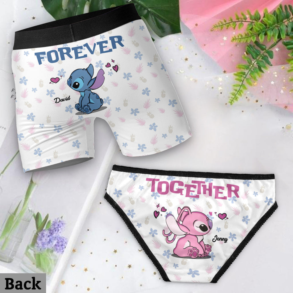 Personalized Lace Border Briefs and Boxer Briefs for Couples | Custom Name Gift