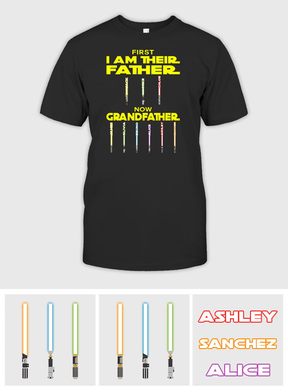 Personalized Star Wars Father Grandfather T-Shirt & Hoodie Gift