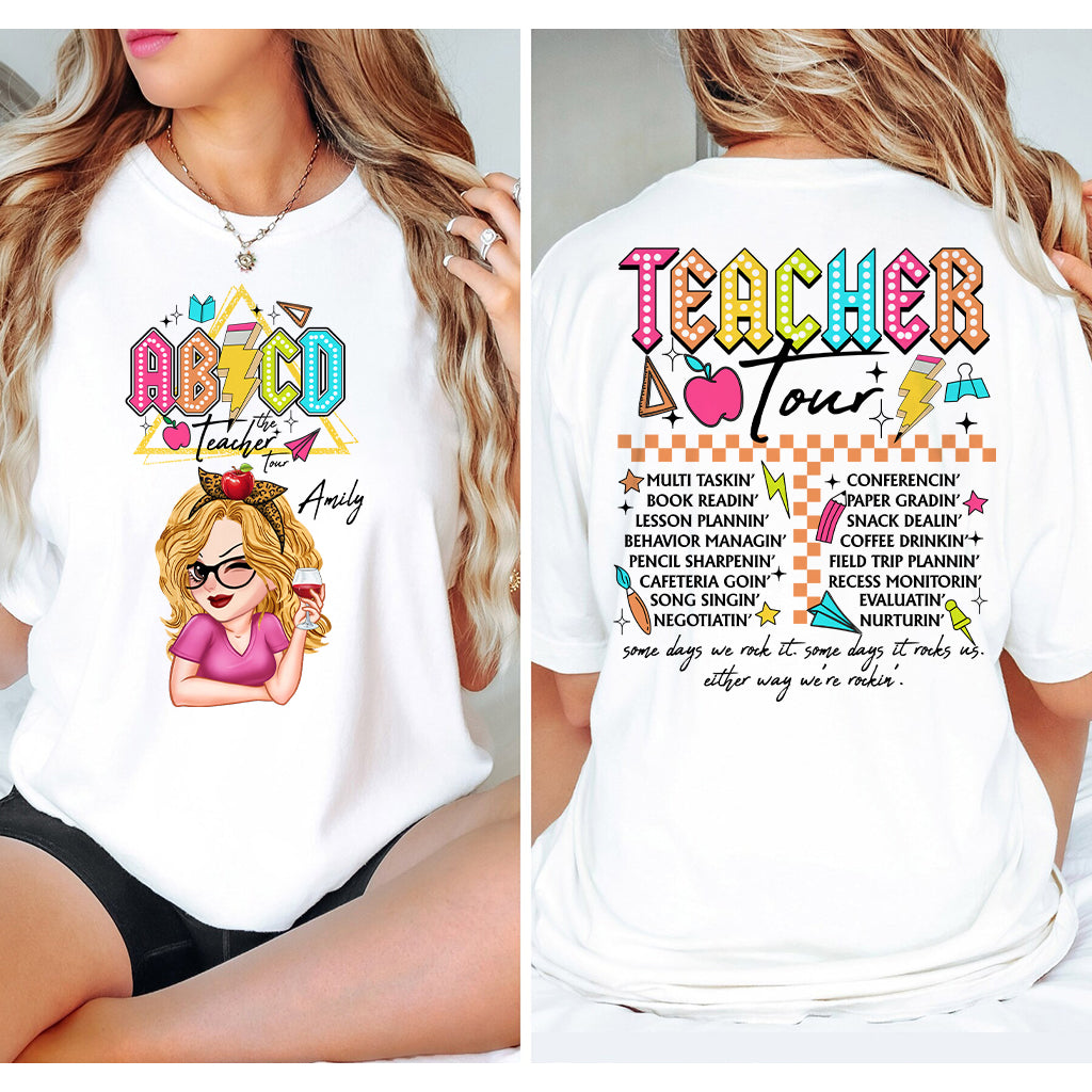 Personalized Teacher T-shirt & Hoodie Custom Name Gift for Teacher