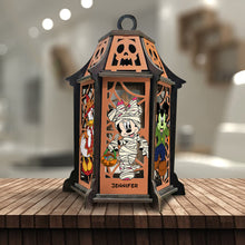 Load image into Gallery viewer, Personalized Halloween Wooden Lantern with Custom Name Decor
