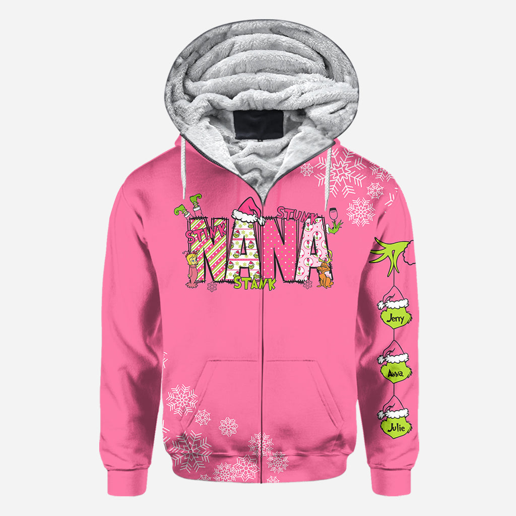 Personalized Grinchy Grandma Christmas All Over Shirt for Grandma