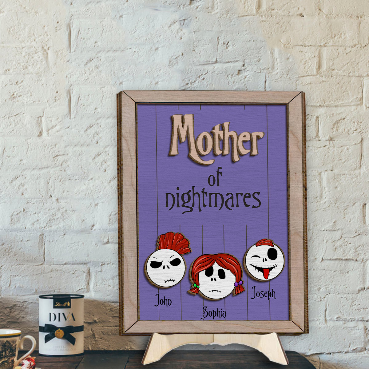 Personalized 2 Layered Wood Sign for Family Gift Decor