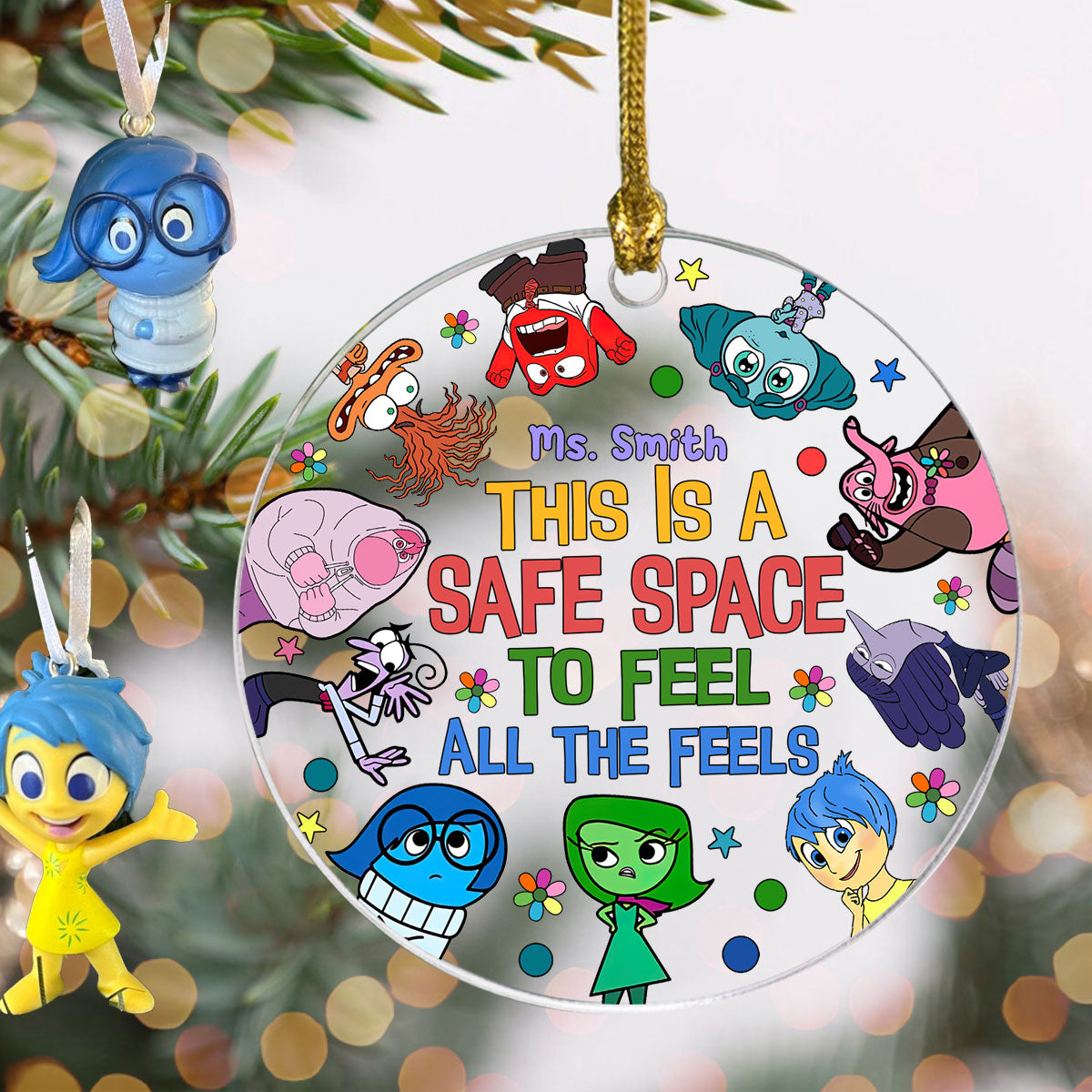 Personalized Transparent Christmas Ornament Safe Space Gift