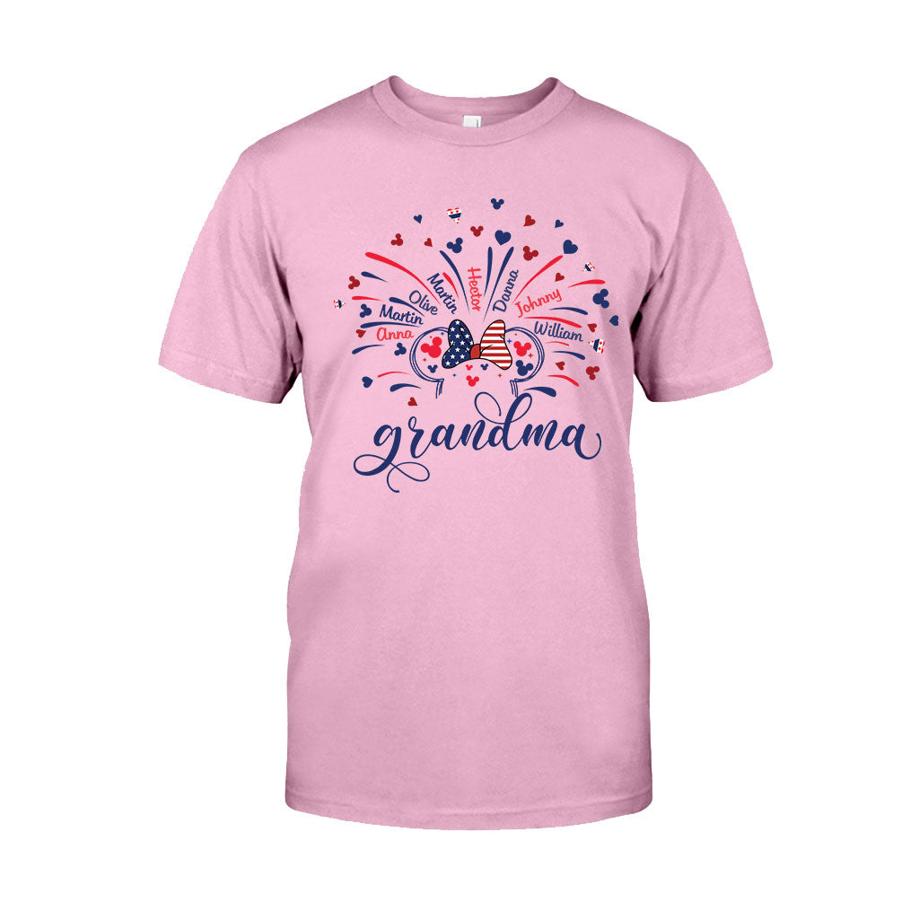Personalized Firework Mouse T-shirt & Hoodie for Family | 4th of July Gift