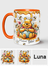 Load image into Gallery viewer, Personalized Mama Bear Accent Mug Custom Name Gift for Mom
