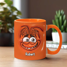 Load image into Gallery viewer, Personalized Two-Tone Accent Mug with Emotive Character - Custom Name Gift
