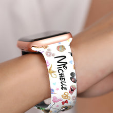Load image into Gallery viewer, Personalized Mouse Ears Apple Watch Band Custom Name Gift

